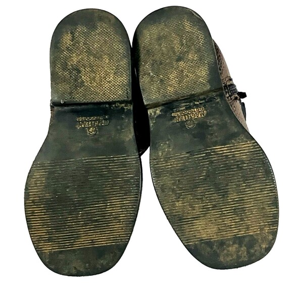 Magellan Cowboy Boots 10 Toddler Faux Leather Black Gray Pull Holes Zip 177706 - Picture 13 of 16